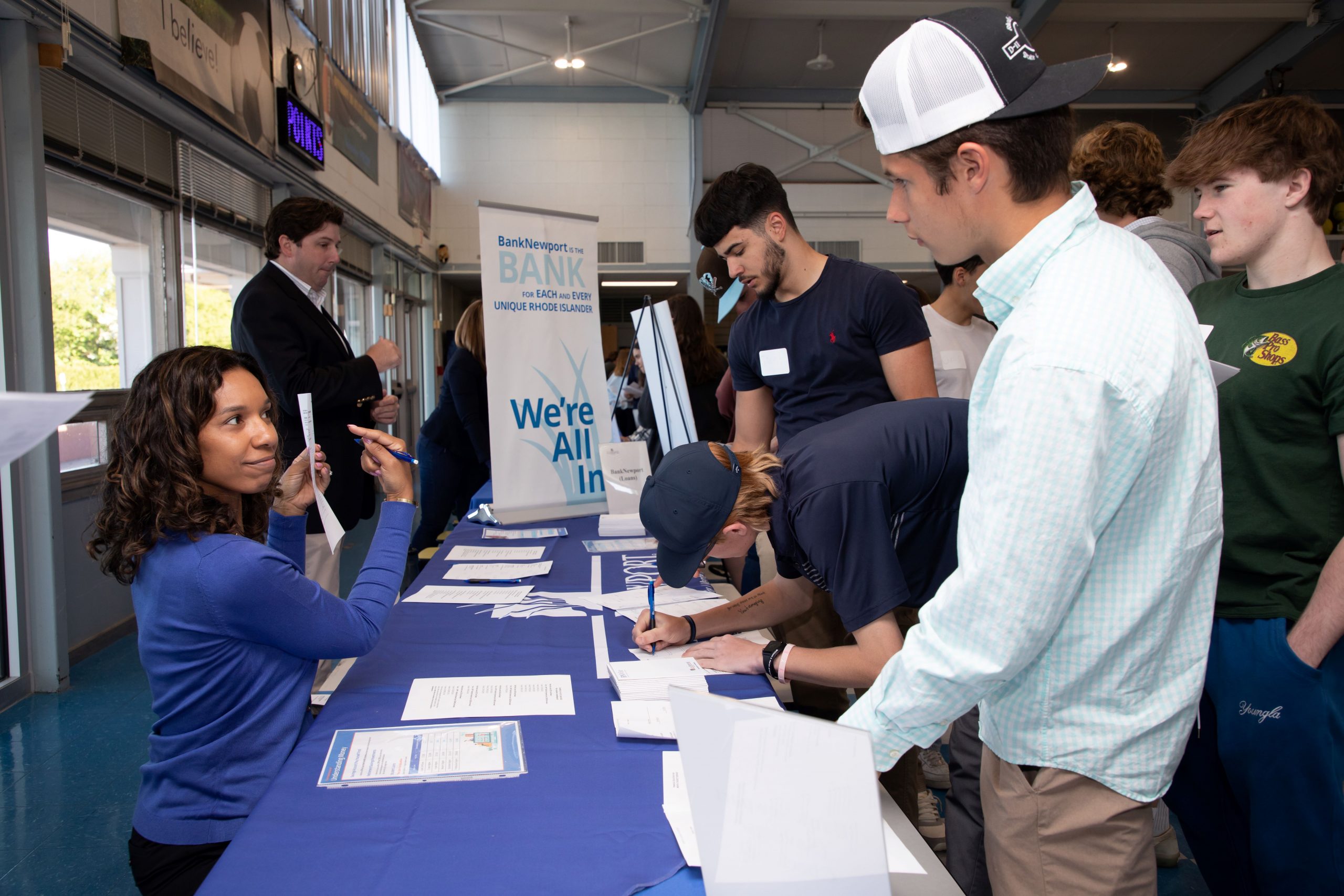 Financial Fair Candid with Students